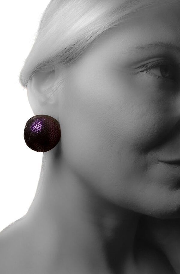 Disco. Cuir texturé,violet. – Image 5