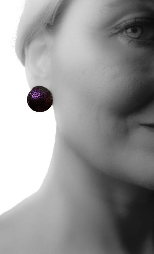 Disco. Cuir texturé,violet. – Image 3