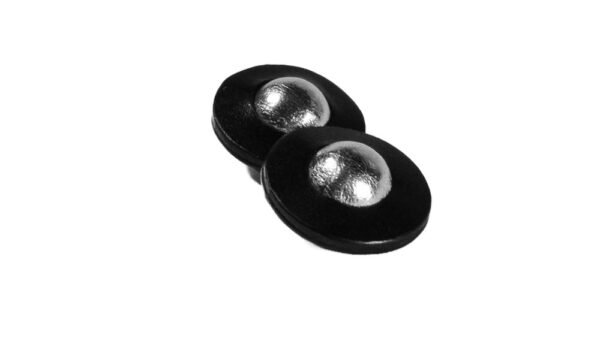 Cronos.Cuir Noir et Argent